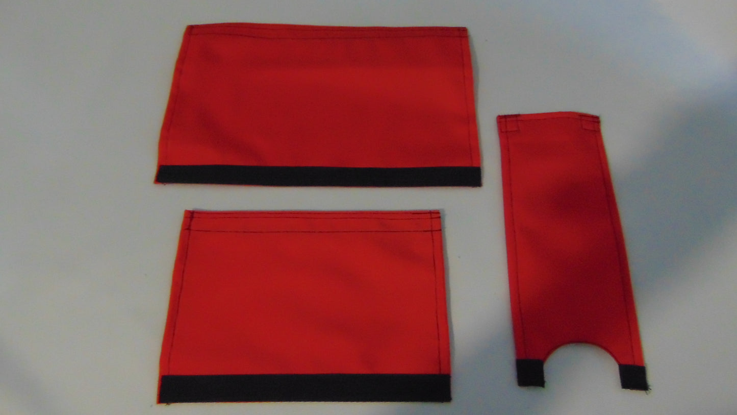 CLASSIC SOLID RED BIKE BMX PAD SET STEM HANDLEBAR TOP TUBE BIKE PADS SOLID RED CRASHPADSET