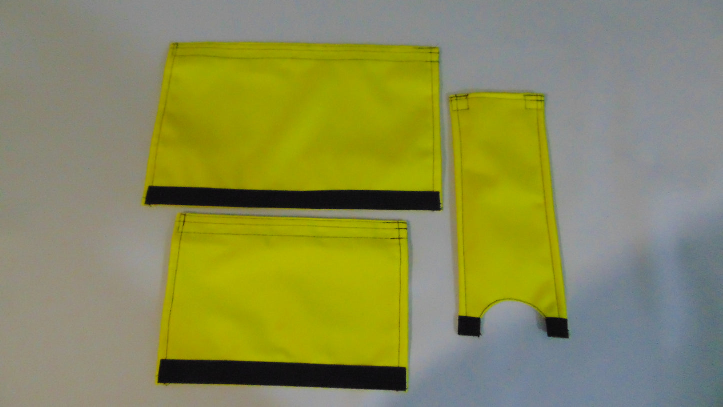 CLASSIC SOLID YELLOW BIKE BMX PAD SET STEM HANDLEBAR TOP TUBE BIKE PADS SOLID YELLOW CRASHPADSET