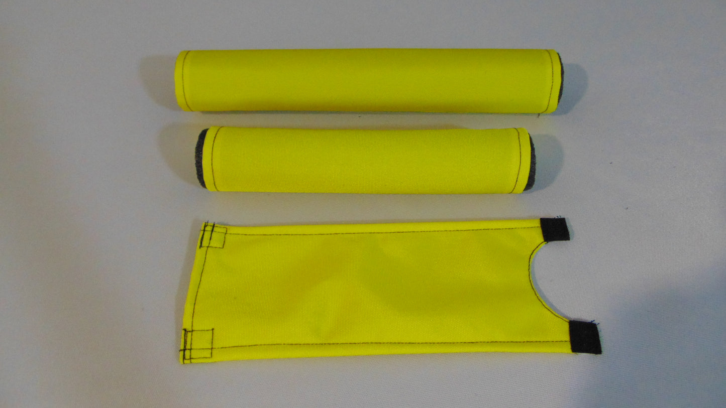 CLASSIC SOLID YELLOW BIKE BMX PAD SET STEM HANDLEBAR TOP TUBE BIKE PADS SOLID YELLOW CRASHPADSET