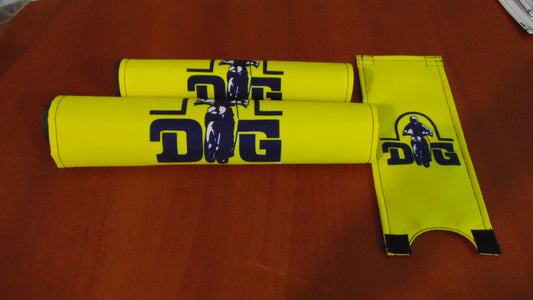 DG Old School BMX Padset, Yellow DG MX padsets