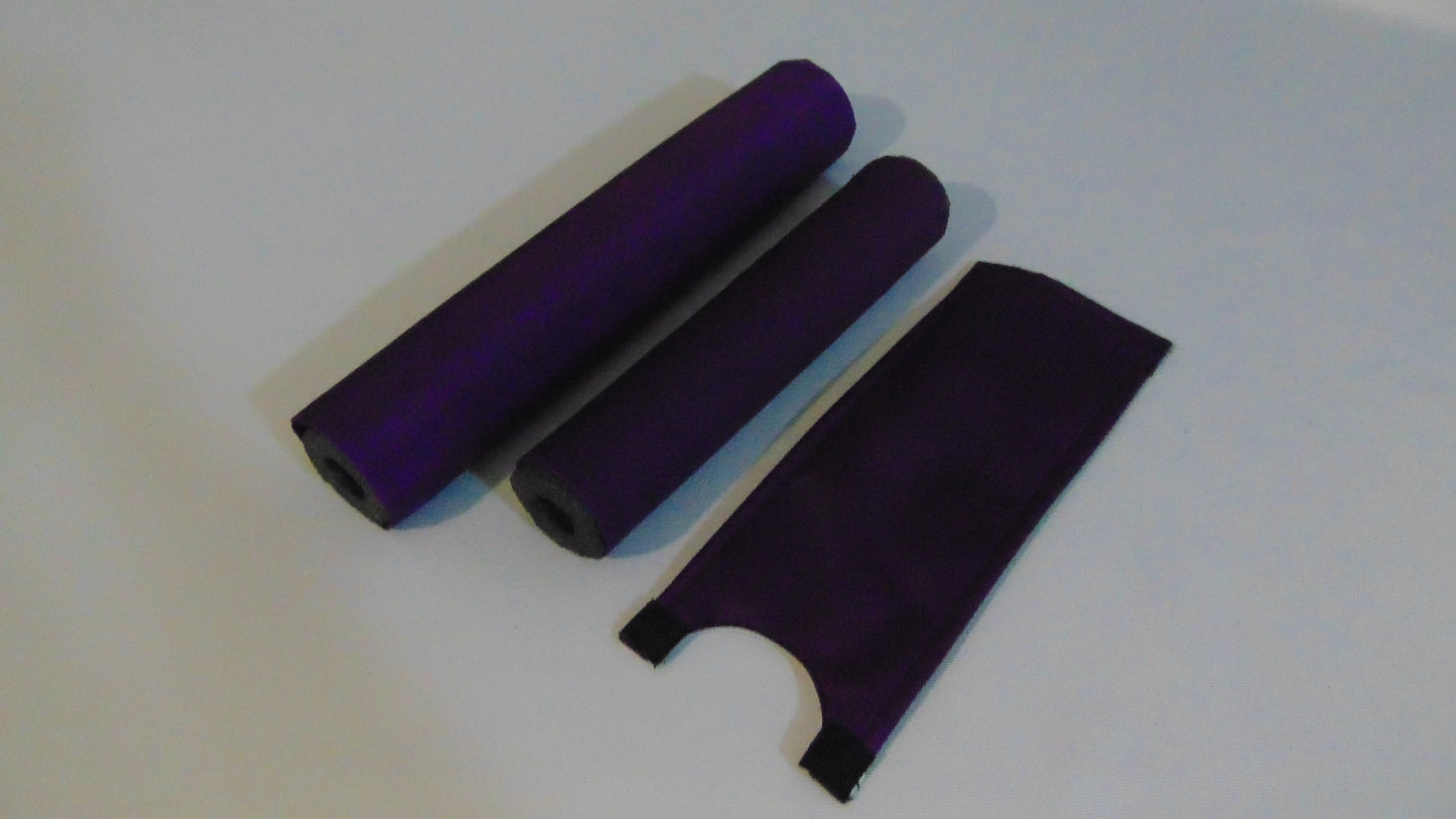 CLASSIC SOLID PURPLE BIKE BMX PAD SET STEM HANDLEBAR TOP TUBE BIKE PADS SOLID PURPLE CRASHPADSET