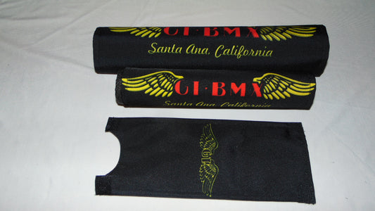 GT BMX Padsets, Black GT Wings Padsets, Ols School Pad Set