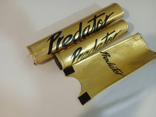 Predator Gold BMX Pads, Chrome Gold BMX padsets