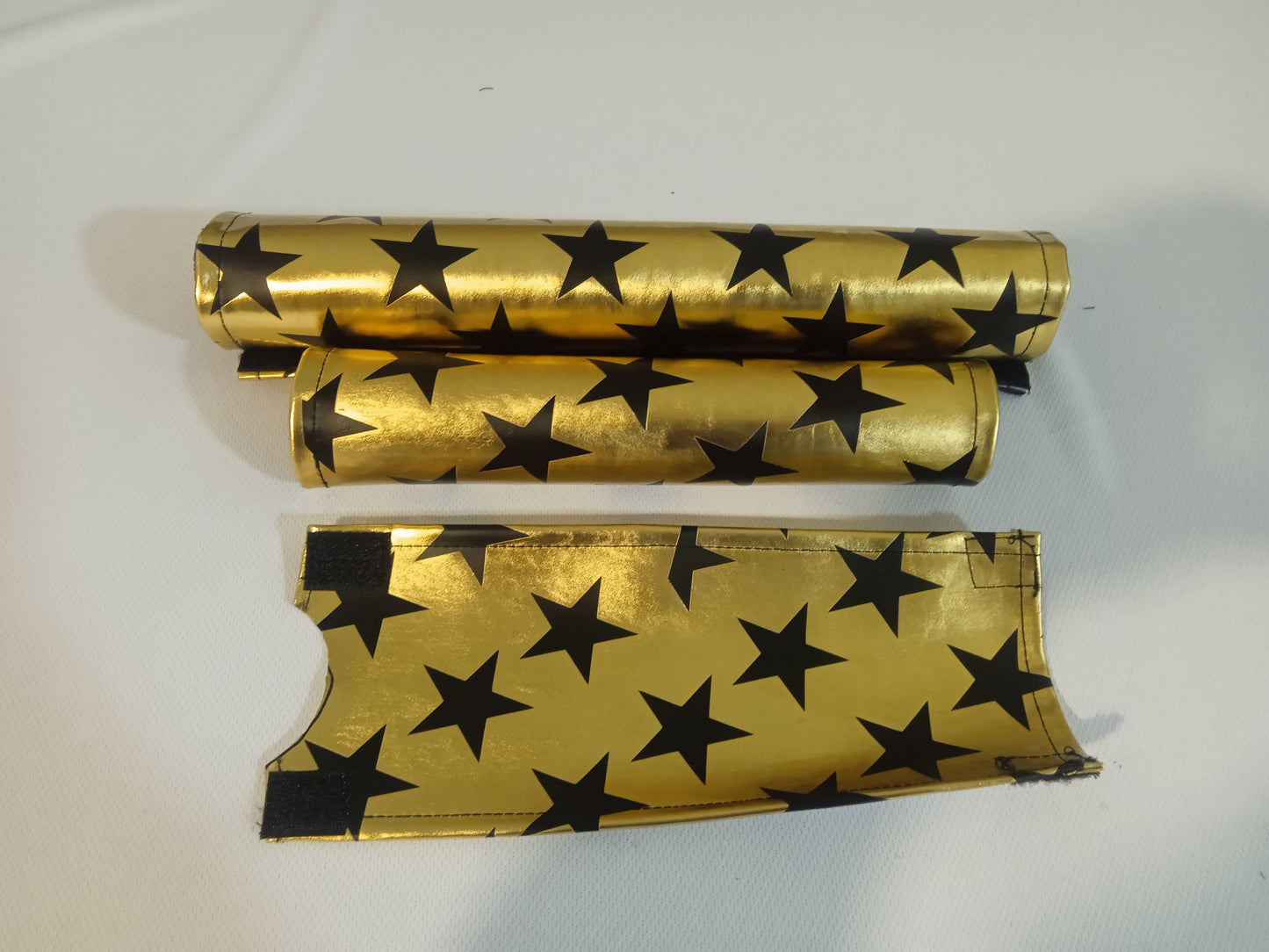 Gold And Star Chromed BMX padsets, BMX gold Padsets Trick Star