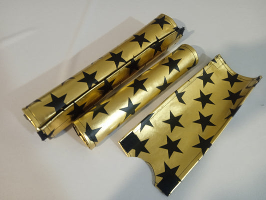 Gold And Star Chromed BMX padsets, BMX gold Padsets Trick Star