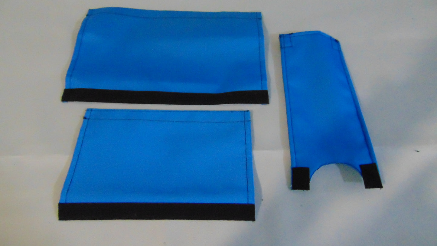 CLASSIC SOLID LIGHT BLUE BIKE BMX PAD SET STEM HANDLEBAR TOP TUBE BIKE PADS SOLID BABY BLUE CRASHPADSET