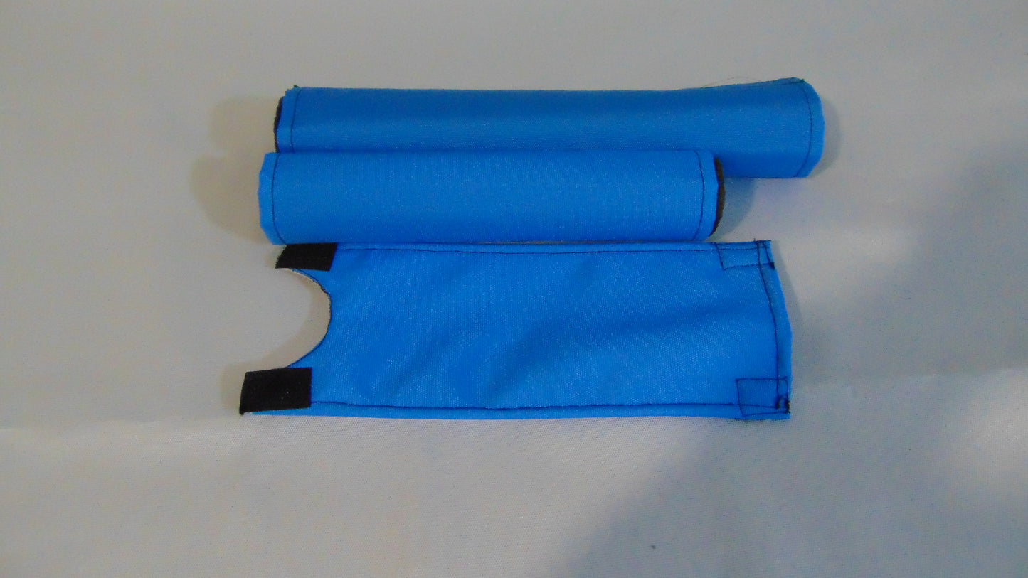 CLASSIC SOLID LIGHT BLUE BIKE BMX PAD SET STEM HANDLEBAR TOP TUBE BIKE PADS SOLID BABY BLUE CRASHPADSET