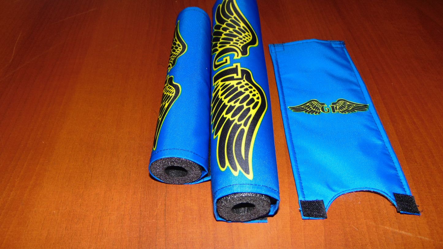 GT BMX Padsets, Blue GT Wings Padsets, Ols School Pad Set