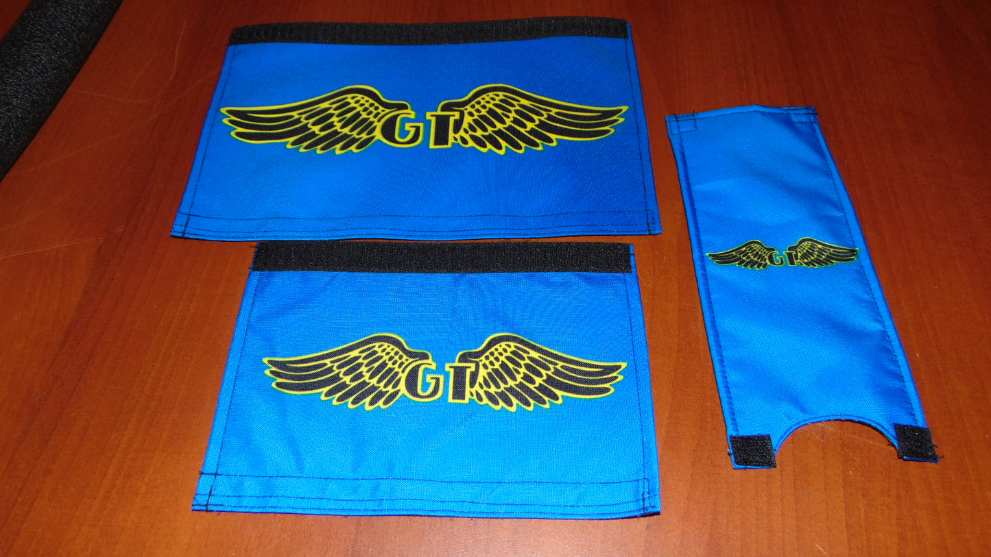 GT BMX Padsets, Blue GT Wings Padsets, Ols School Pad Set