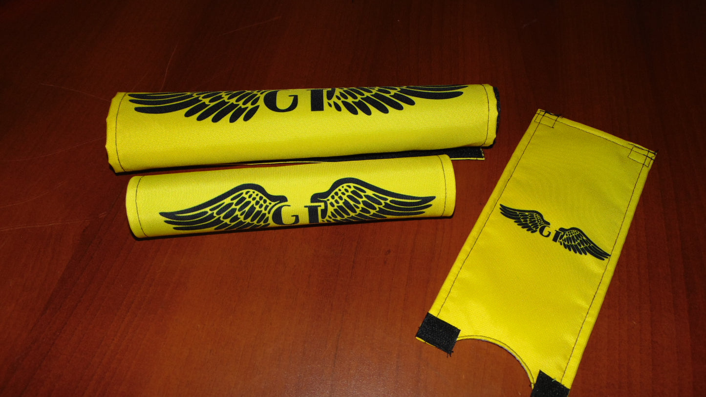 GT BMX Padsets, Yellow GT Wings Padsets, Ols School Pad Set
