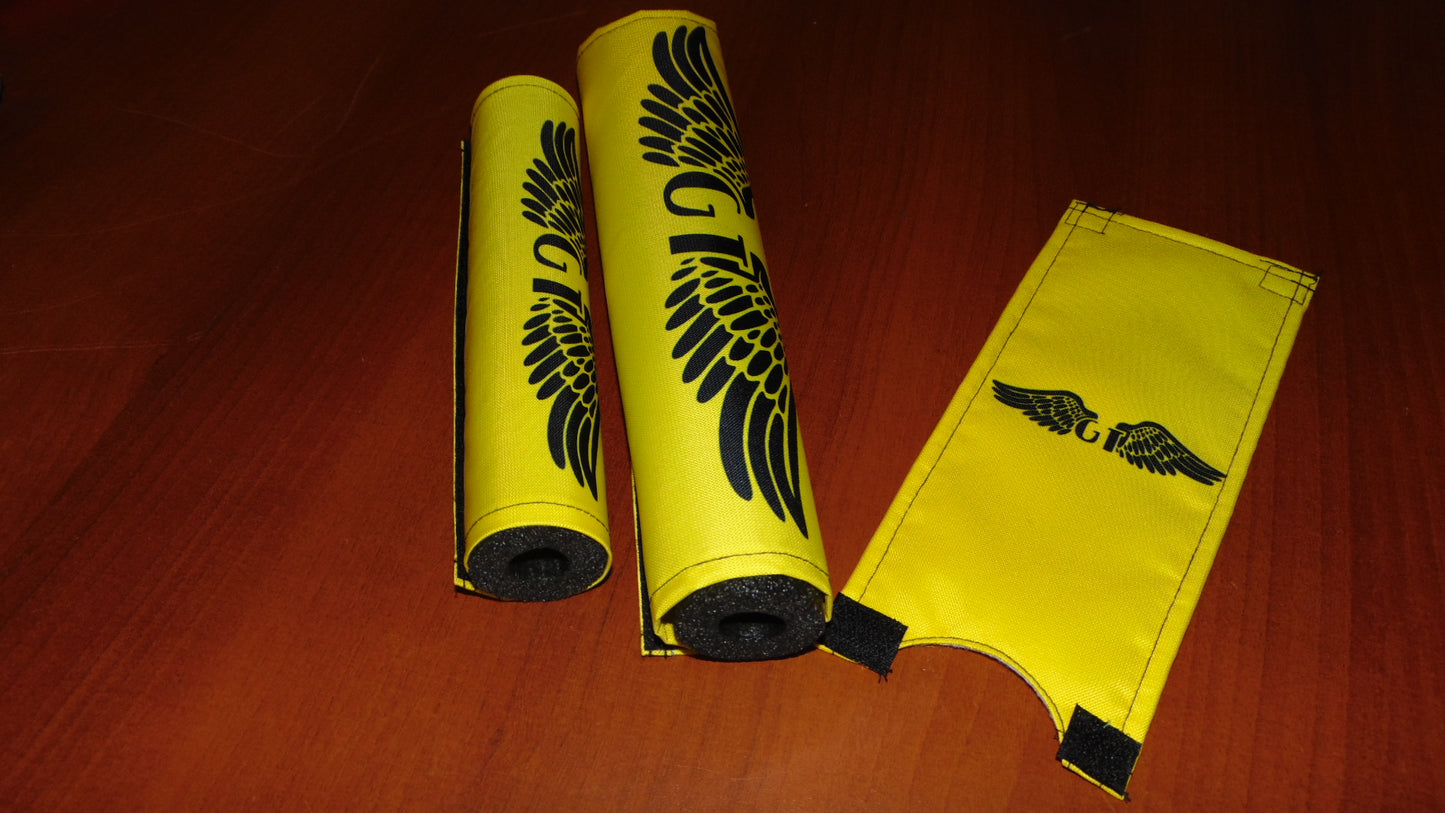 GT BMX Padsets, Yellow GT Wings Padsets, Ols School Pad Set