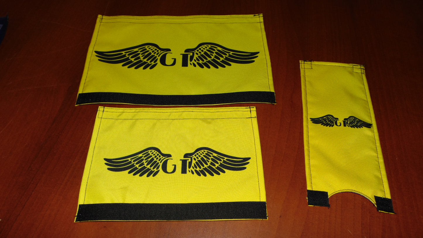 GT BMX Padsets, Yellow GT Wings Padsets, Ols School Pad Set