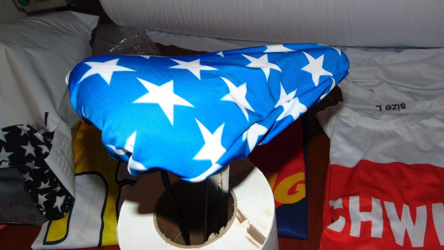 BMX Bicycle Seat Cover Vintage Style Bike Saddle Cover Old School Star Trick Star Blue