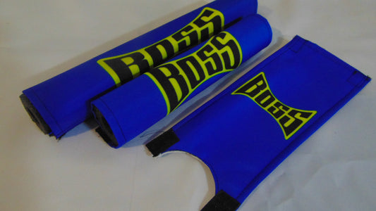 Boss BMX pads, Blue BMX Crash Padsets