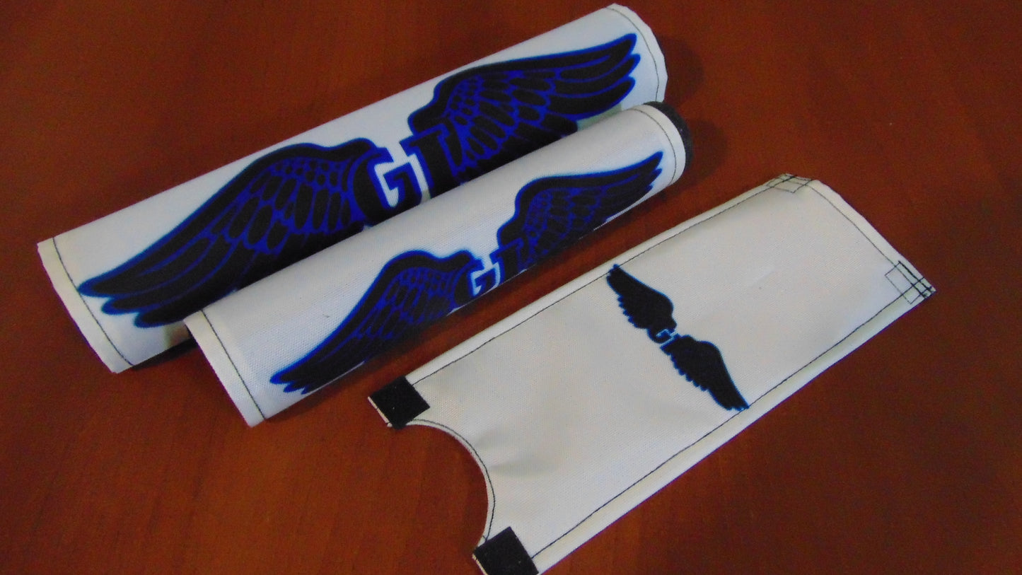 GT BMX Padsets, White GT Wings Padsets, Ols School Pad Set