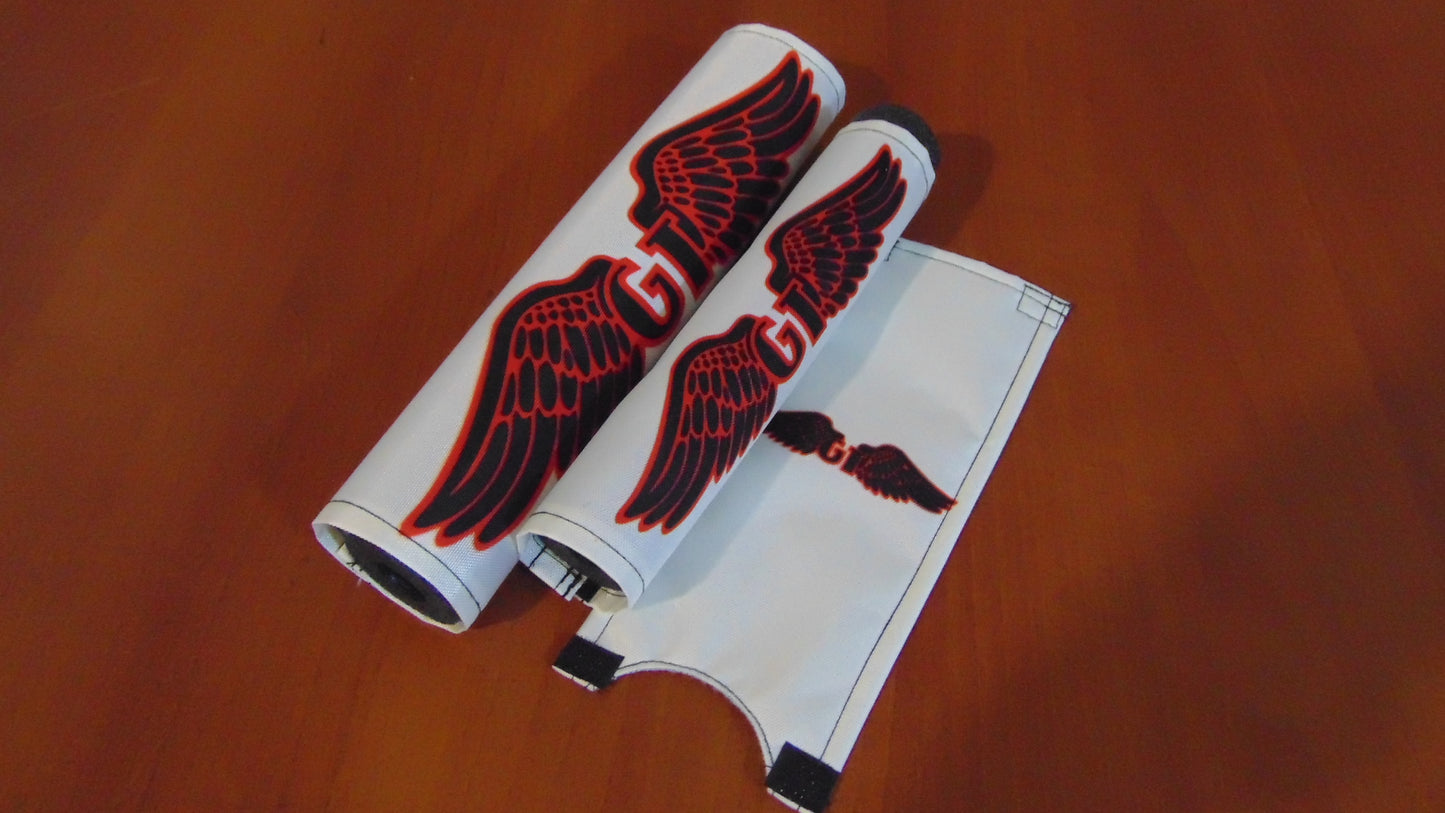 GT BMX Padsets, White GT Wings Padsets, Ols School Pad Set