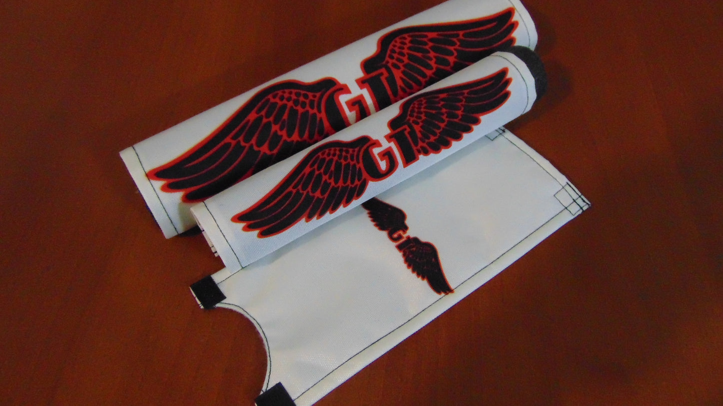 GT BMX Padsets, White GT Wings Padsets, Ols School Pad Set