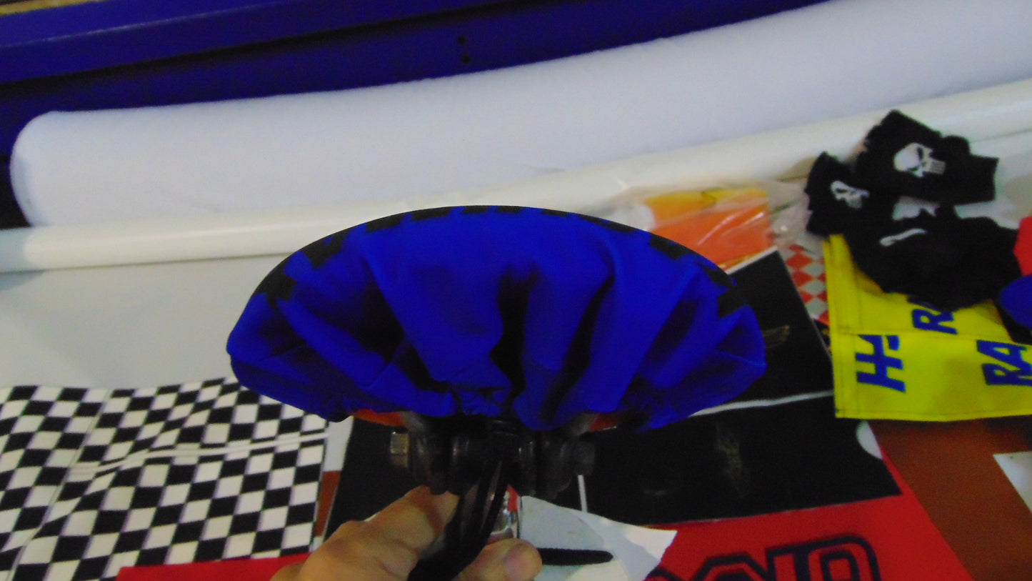 BMX Bicycle Seat Cover Vintage Style Bike Saddle Cover Old School Max Blue
