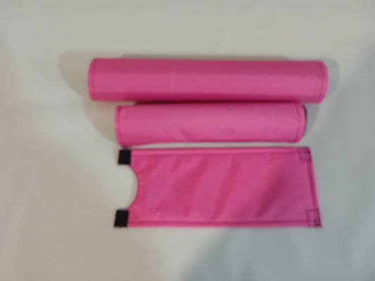 CLASSIC SOLID PINK BIKE BMX PAD SET STEM HANDLEBAR TOP TUBE BIKE PADS SOLID PINK CRASHPADSET